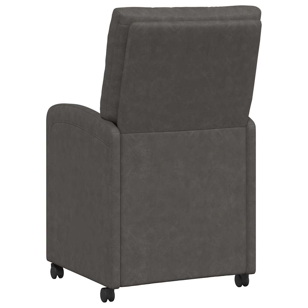 vidaXL Eetstoelen met wielen 2 pcs Zwart 58 x 67 x 97 cm Kunstleer