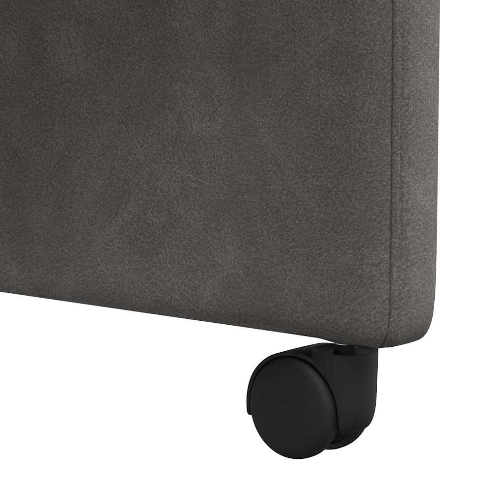 vidaXL Eetstoelen met wielen 2 pcs Zwart 58 x 67 x 97 cm Kunstleer