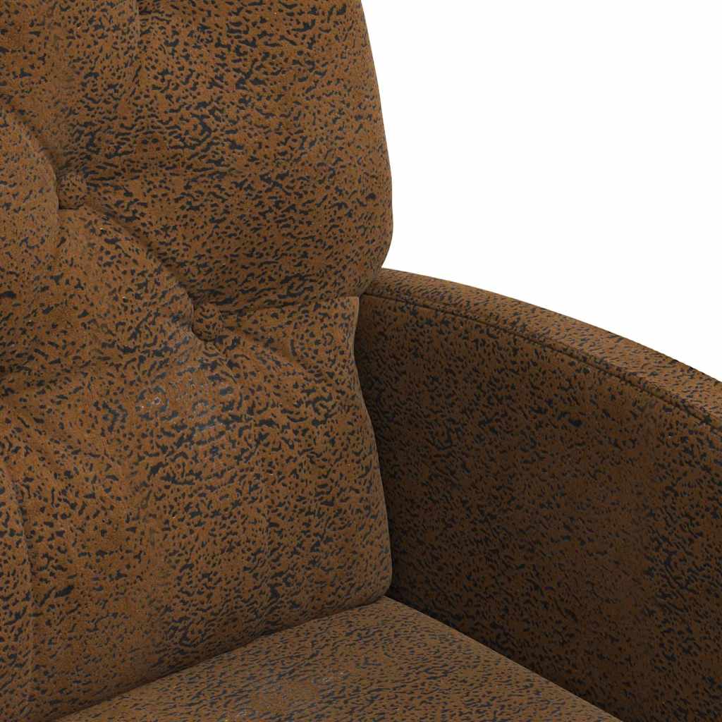 vidaXL Eetstoelen 2 pcs Bruin 58 x 67 x 97 cm Faux suede leer