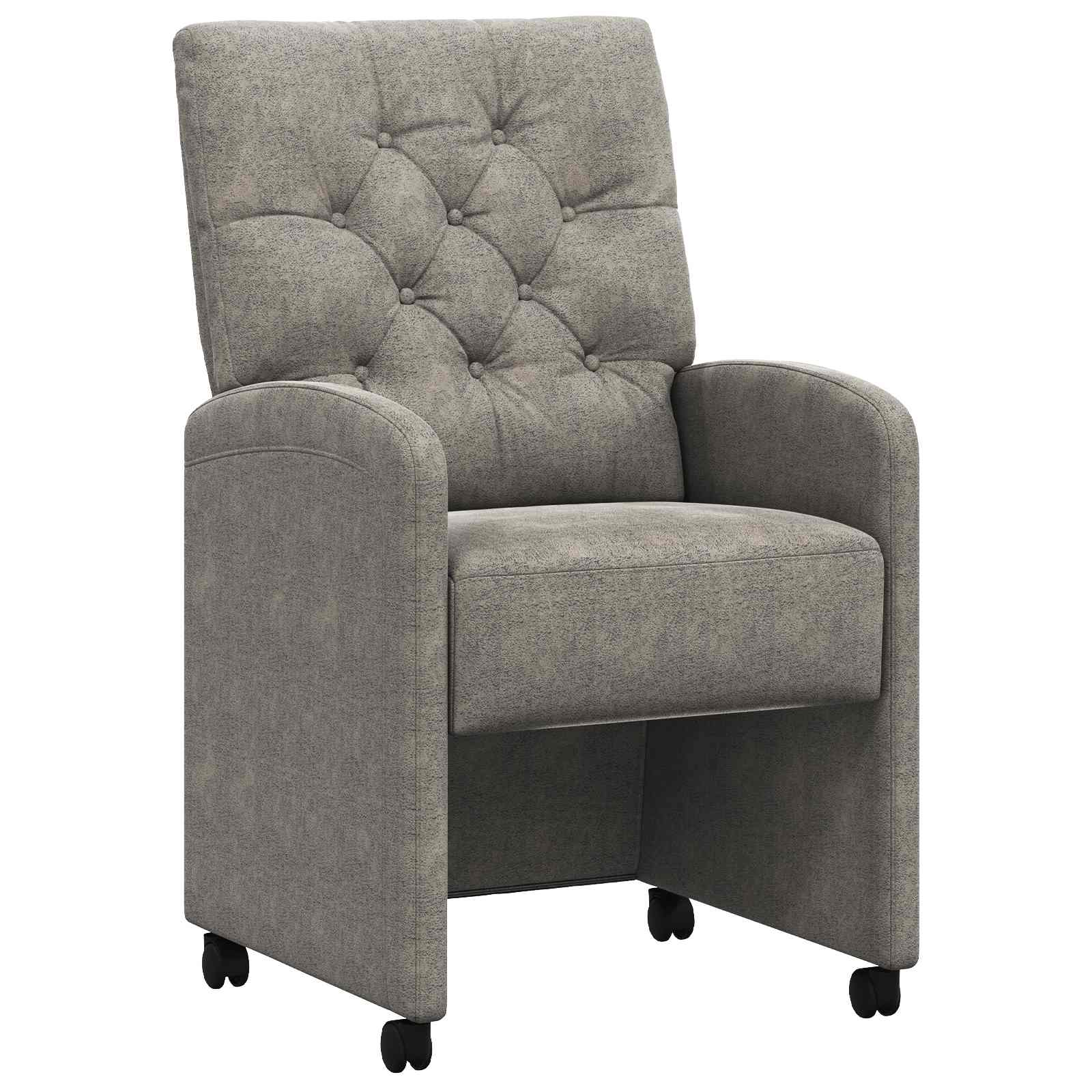 vidaXL Eetstoelen 2 pcs Bruin 58 x 67 x 97 cm Faux suede leer
