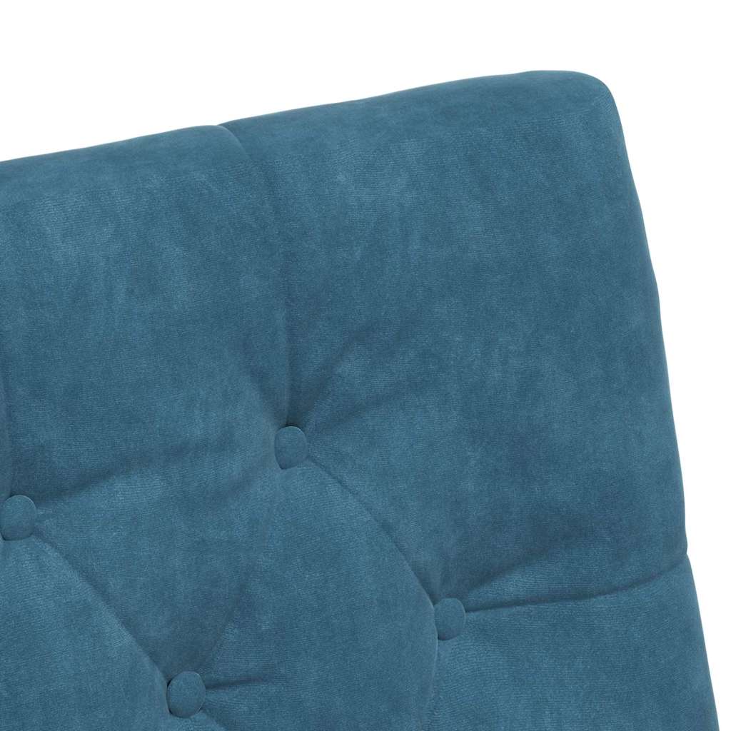 vidaXL Eetstoelen met wielen 2 pcs Blauw 58 x 67 x 97 cm Fluweel