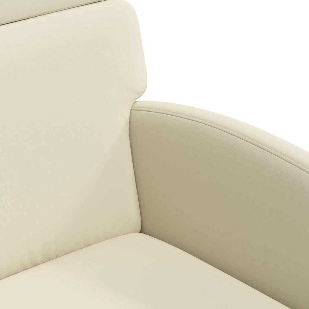 vidaXL Eetstoelen met wielen 2 pcs Crème 58 x 65 x 98 cm Kunstleer