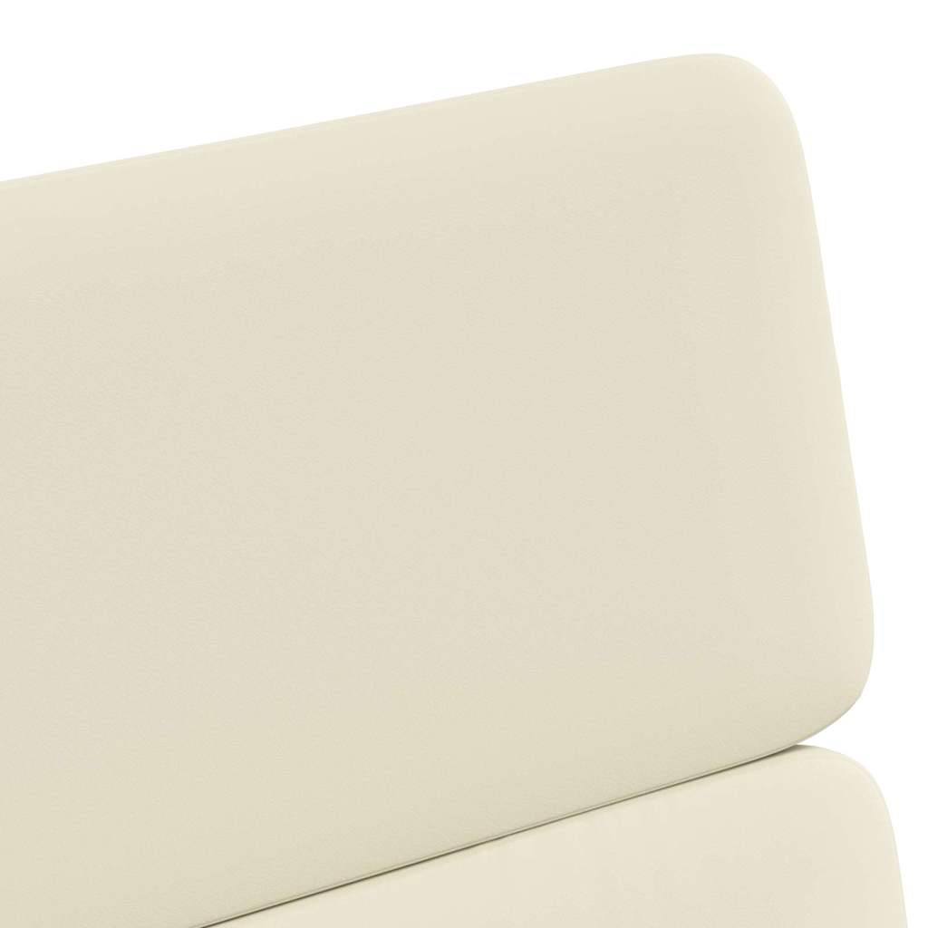 vidaXL Eetstoelen met wielen 2 pcs Crème 58 x 65 x 98 cm Kunstleer