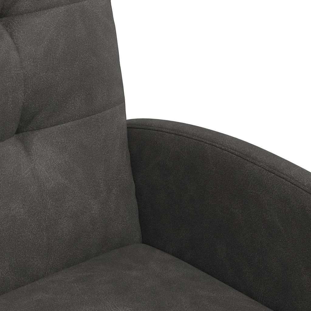vidaXL Eetstoelen met wielen 2 pcs Zwart 57 x 67 x 98 cm Kunstleer