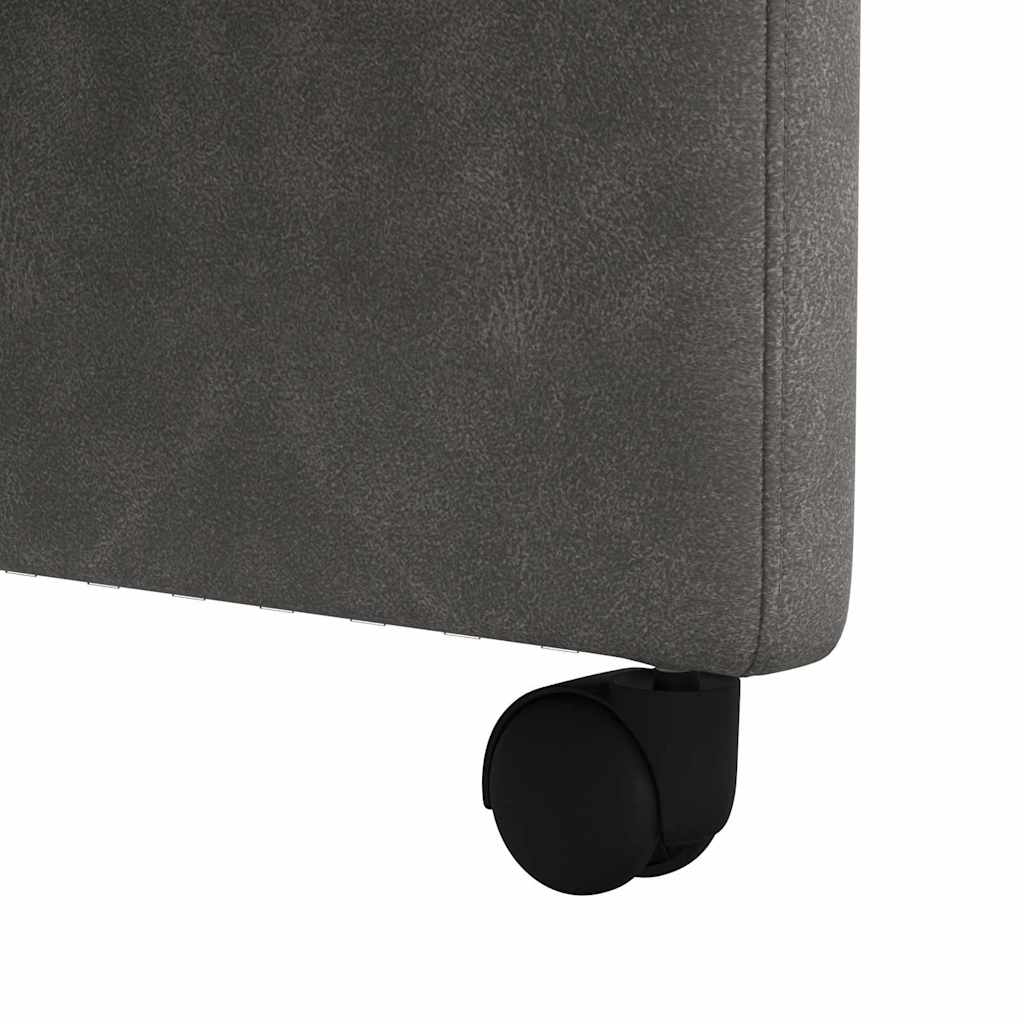 vidaXL Eetstoelen met wielen 2 pcs Zwart 57 x 67 x 98 cm Kunstleer