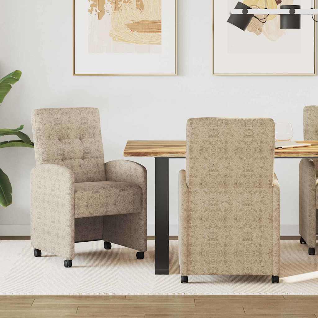 vidaXL Eetstoelen 2 pcs Bruin 57 x 67 x 98 cm Faux suede leer
