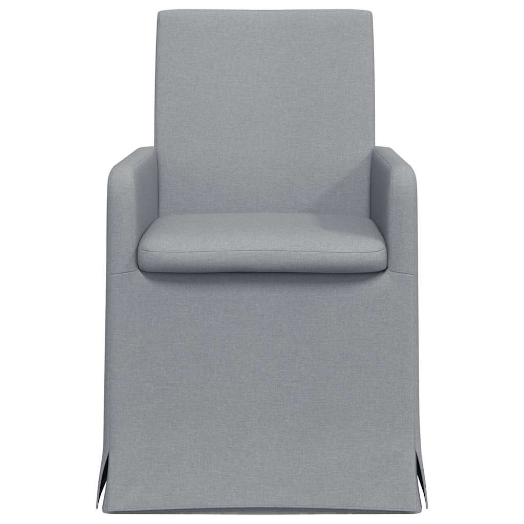 vidaXL Eetstoelen 2 pcs Lichtgrijs 57 x 67 x 95 cm Stof