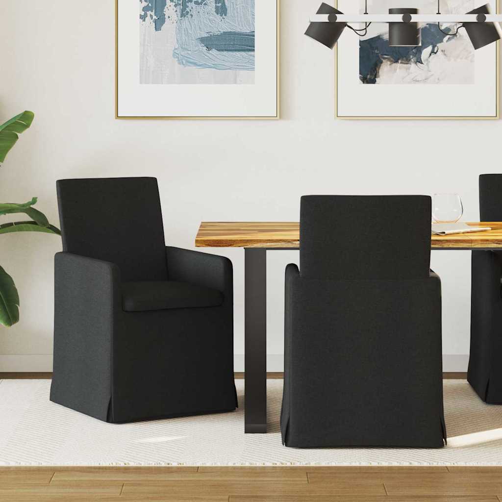 vidaXL Eetstoelen 2 pcs Lichtgrijs 57 x 67 x 95 cm Stof