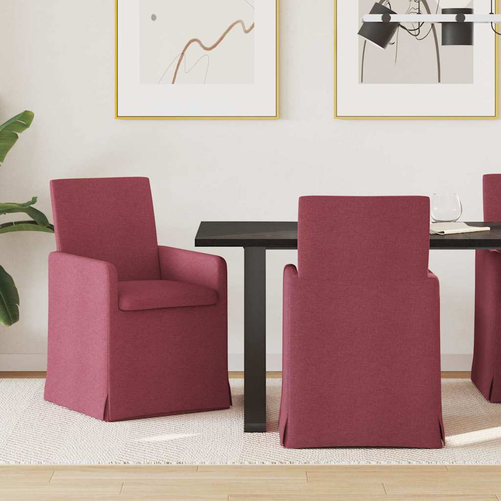 vidaXL Eetstoelen 2 pcs Lichtgrijs 57 x 67 x 95 cm Stof