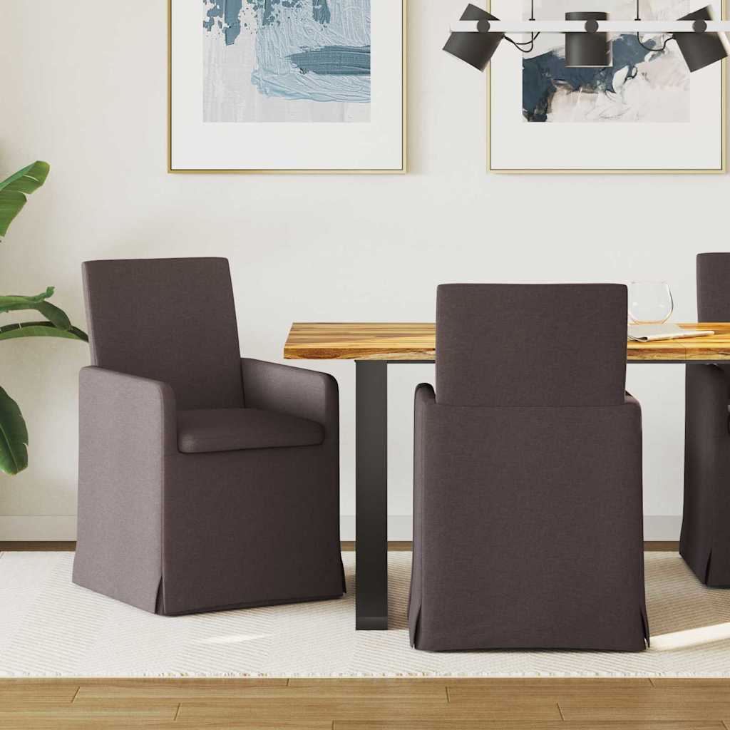 vidaXL Eetstoelen 2 pcs Lichtgrijs 57 x 67 x 95 cm Stof