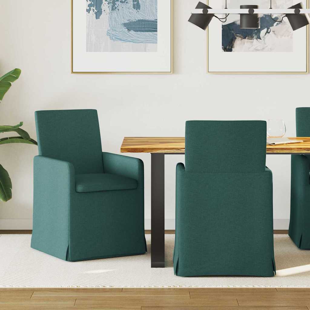 vidaXL Eetstoelen 2 pcs Lichtgrijs 57 x 67 x 95 cm Stof