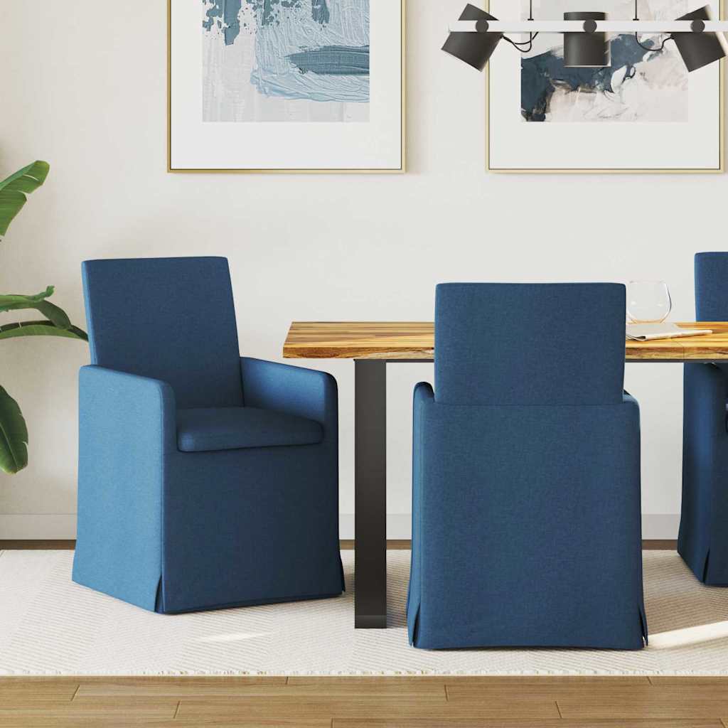 vidaXL Eetstoelen 2 pcs Lichtgrijs 57 x 67 x 95 cm Stof