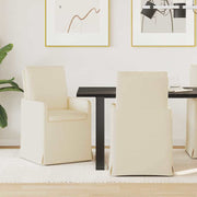 vidaXL Eetstoelen 2 pcs Beige 57 x 67 x 98 cm Linnen