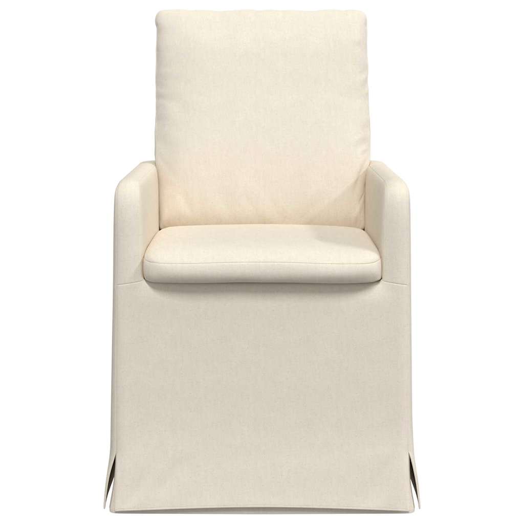 vidaXL Eetstoelen 2 pcs Beige 57 x 67 x 98 cm Linnen