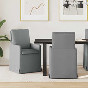 vidaXL Eetstoelen 2 pcs Lichtgrijs 57 x 67 x 98 cm Stof