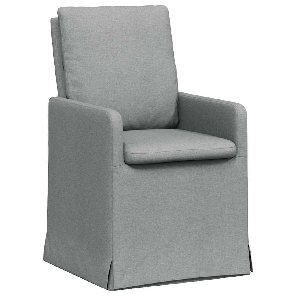 vidaXL Eetstoelen 2 pcs Lichtgrijs 57 x 67 x 98 cm Stof