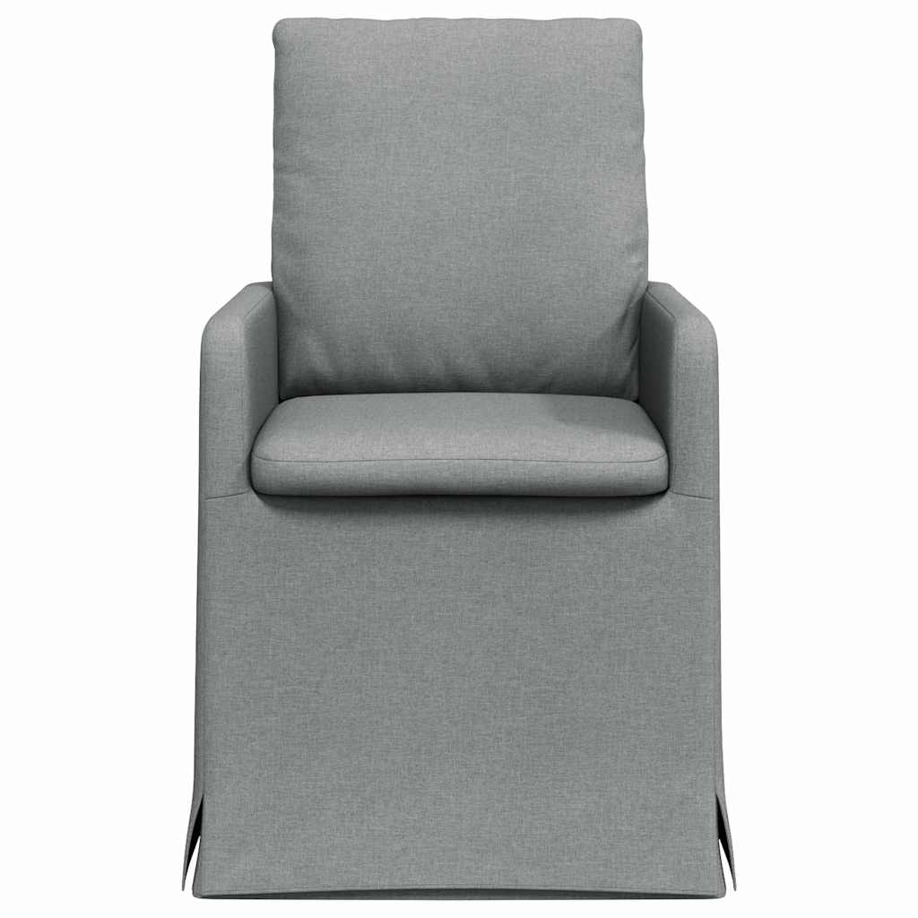 vidaXL Eetstoelen 2 pcs Lichtgrijs 57 x 67 x 98 cm Stof