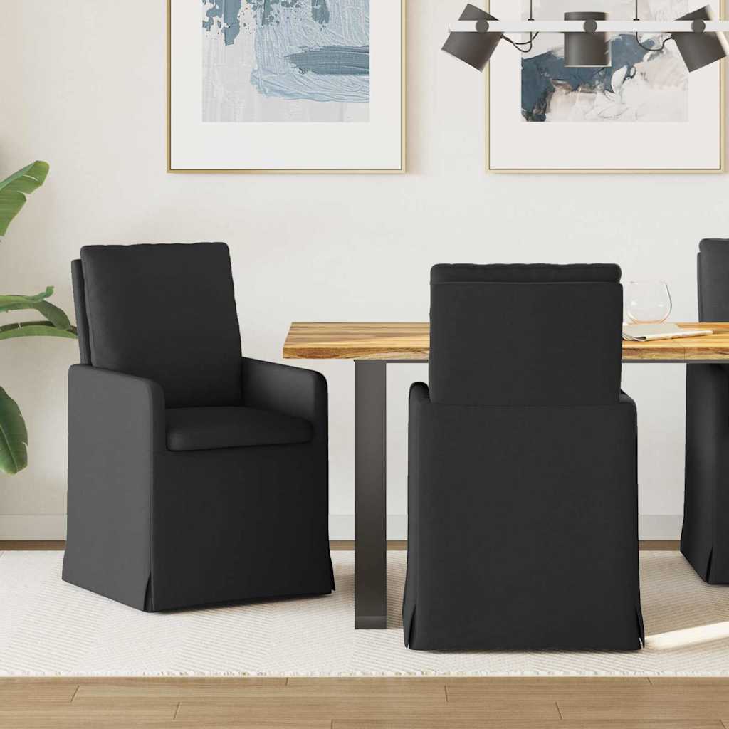 vidaXL Eetstoelen 2 pcs Lichtgrijs 57 x 67 x 98 cm Stof