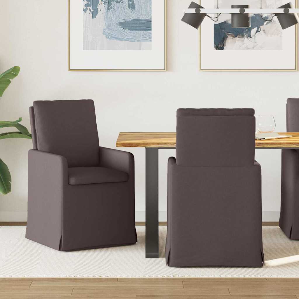 vidaXL Eetstoelen 2 pcs Lichtgrijs 57 x 67 x 98 cm Stof
