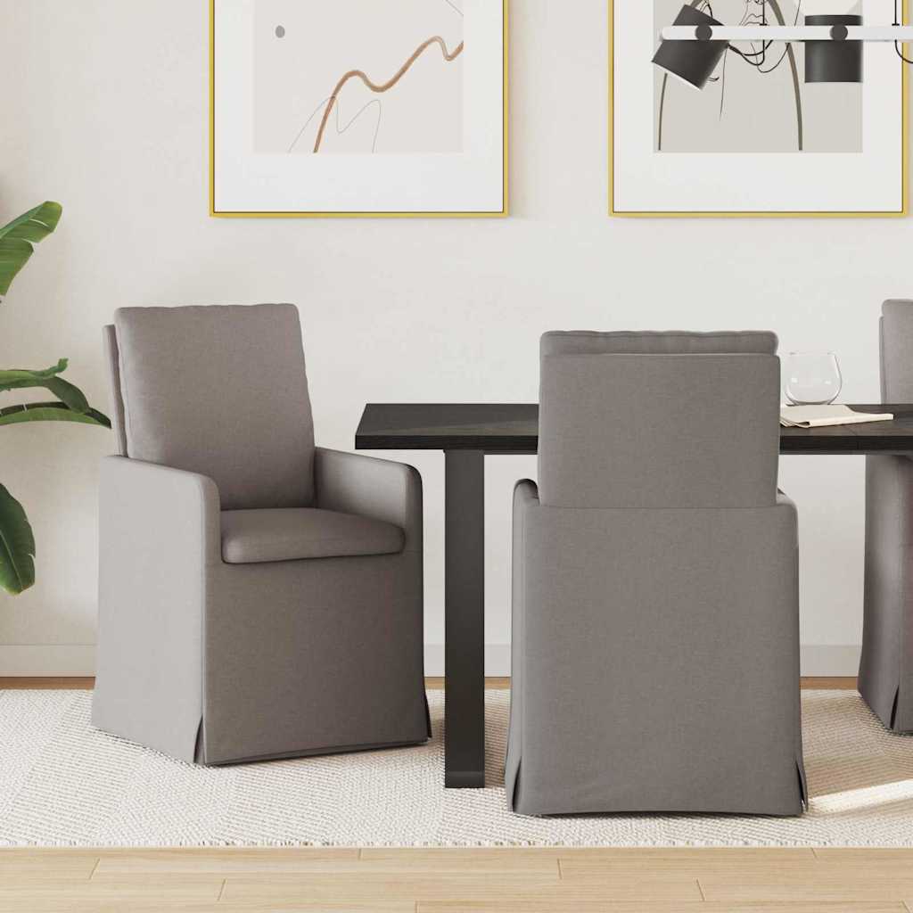 vidaXL Eetstoelen 2 pcs Lichtgrijs 57 x 67 x 98 cm Stof