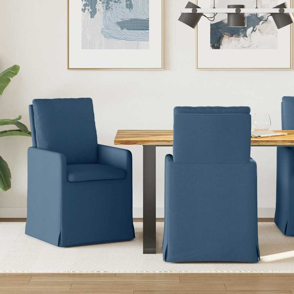 vidaXL Eetstoelen 2 pcs Lichtgrijs 57 x 67 x 98 cm Stof