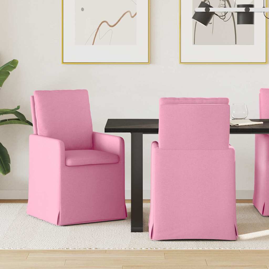 vidaXL Eetstoelen 2 pcs Lichtgrijs 57 x 67 x 98 cm Stof