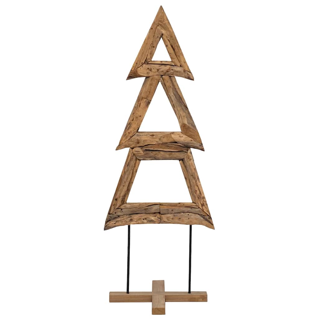 vidaXL Kerstboom met standaard Bruin 90 cm Massief teakhout