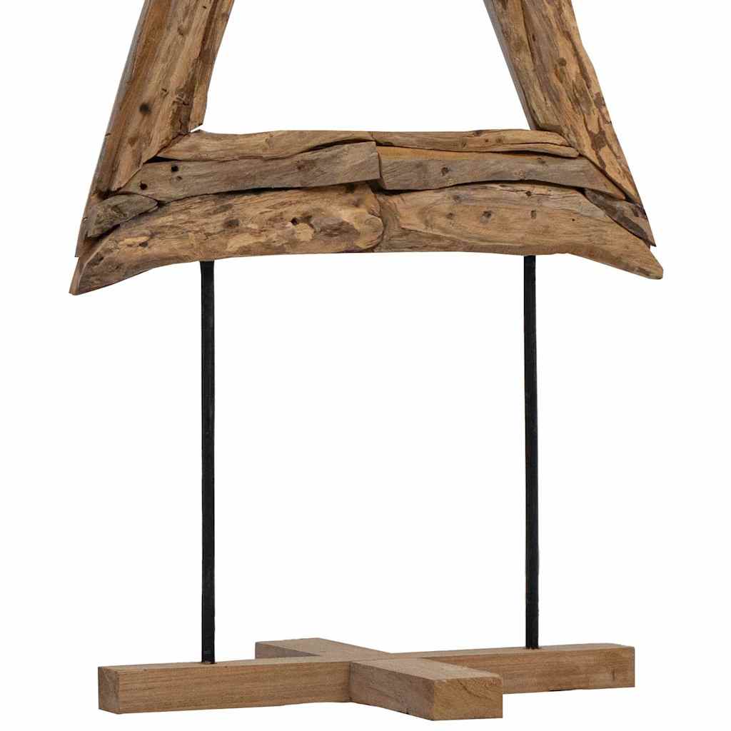 vidaXL Kerstboom met standaard Bruin 90 cm Massief teakhout