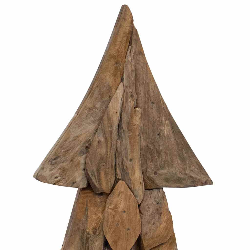 vidaXL Kerstboom met standaard Bruin 90 cm Massief teakhout