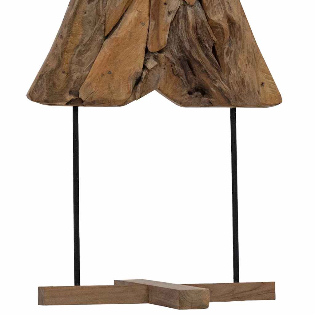 vidaXL Kerstboom met standaard Bruin 90 cm Massief teakhout