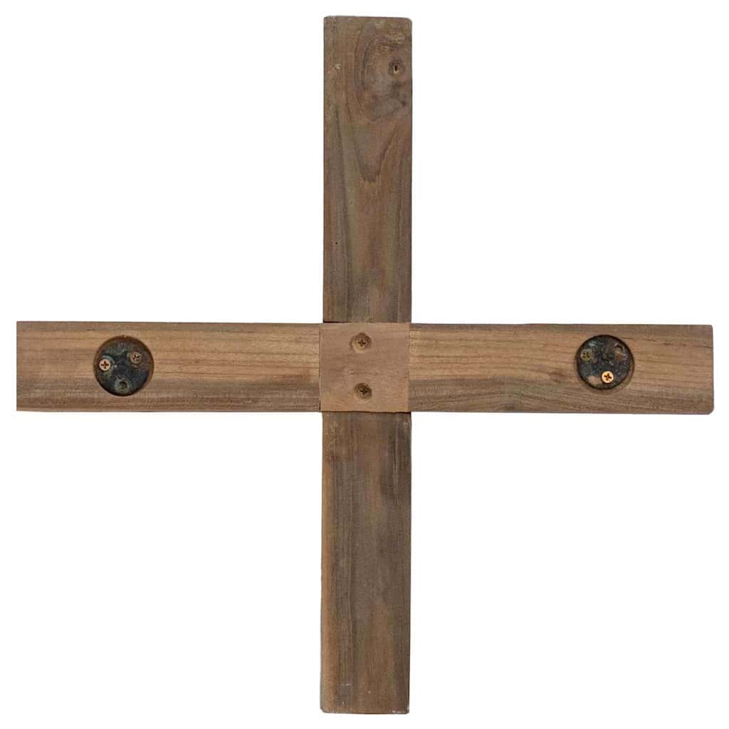 vidaXL Kerstboom met standaard Bruin 90 cm Massief teakhout