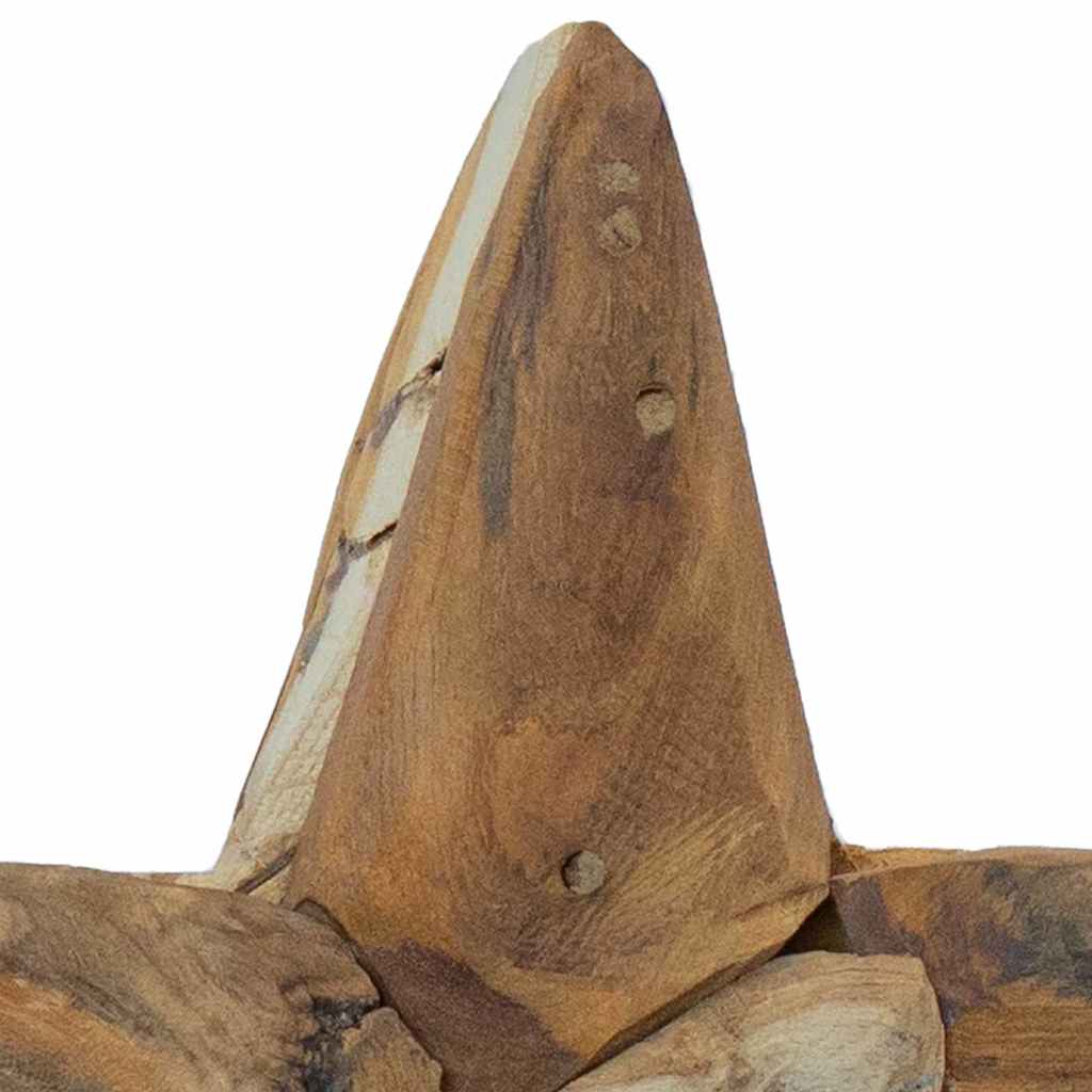 vidaXL Kerstster Bruin 30 x 5 x 45 cm Massief Teakhout