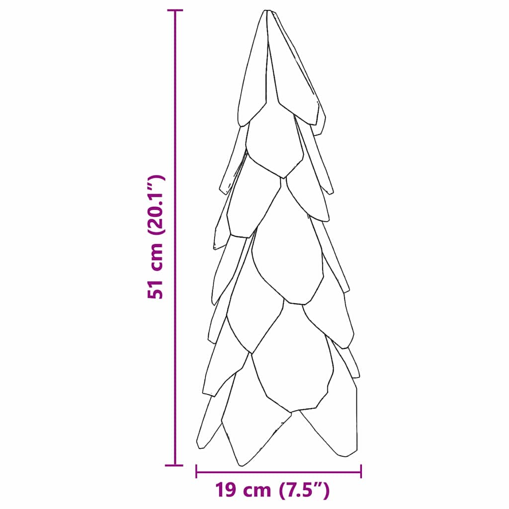 vidaXL Kerstboom met standaard Bruin 50 cm Massief teakhout