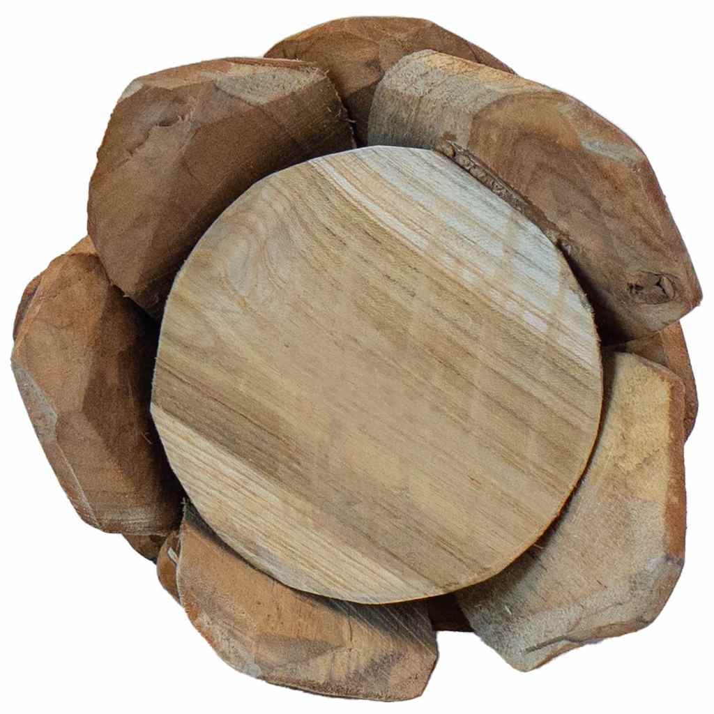 vidaXL Kerstboom met standaard Bruin 50 cm Massief teakhout