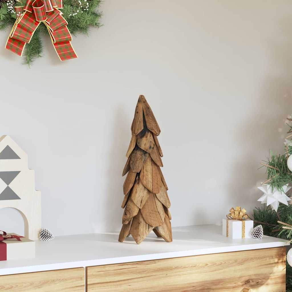 vidaXL Kerstboom met standaard Bruin 50 cm Massief teakhout