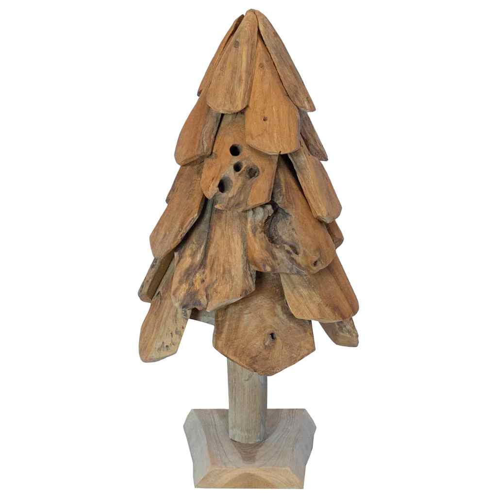 vidaXL Kerstboom met standaard Bruin 60 cm Massief teakhout