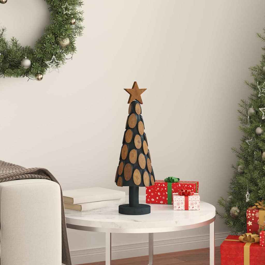 vidaXL Kerstboom met standaard Bruin 60 cm Massief teakhout