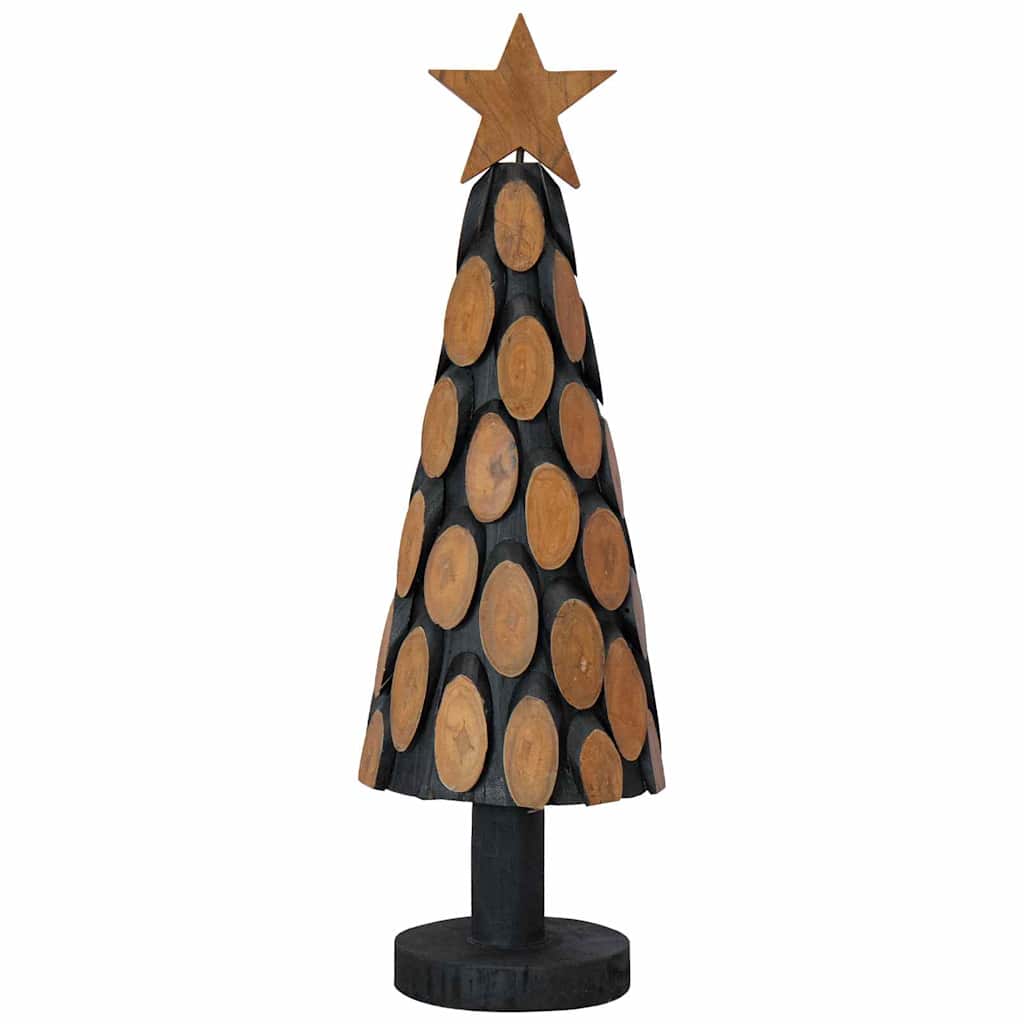 vidaXL Kerstboom met standaard Bruin 60 cm Massief teakhout