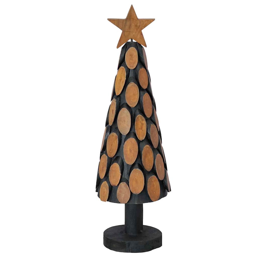 vidaXL Kerstboom met standaard Bruin 60 cm Massief teakhout