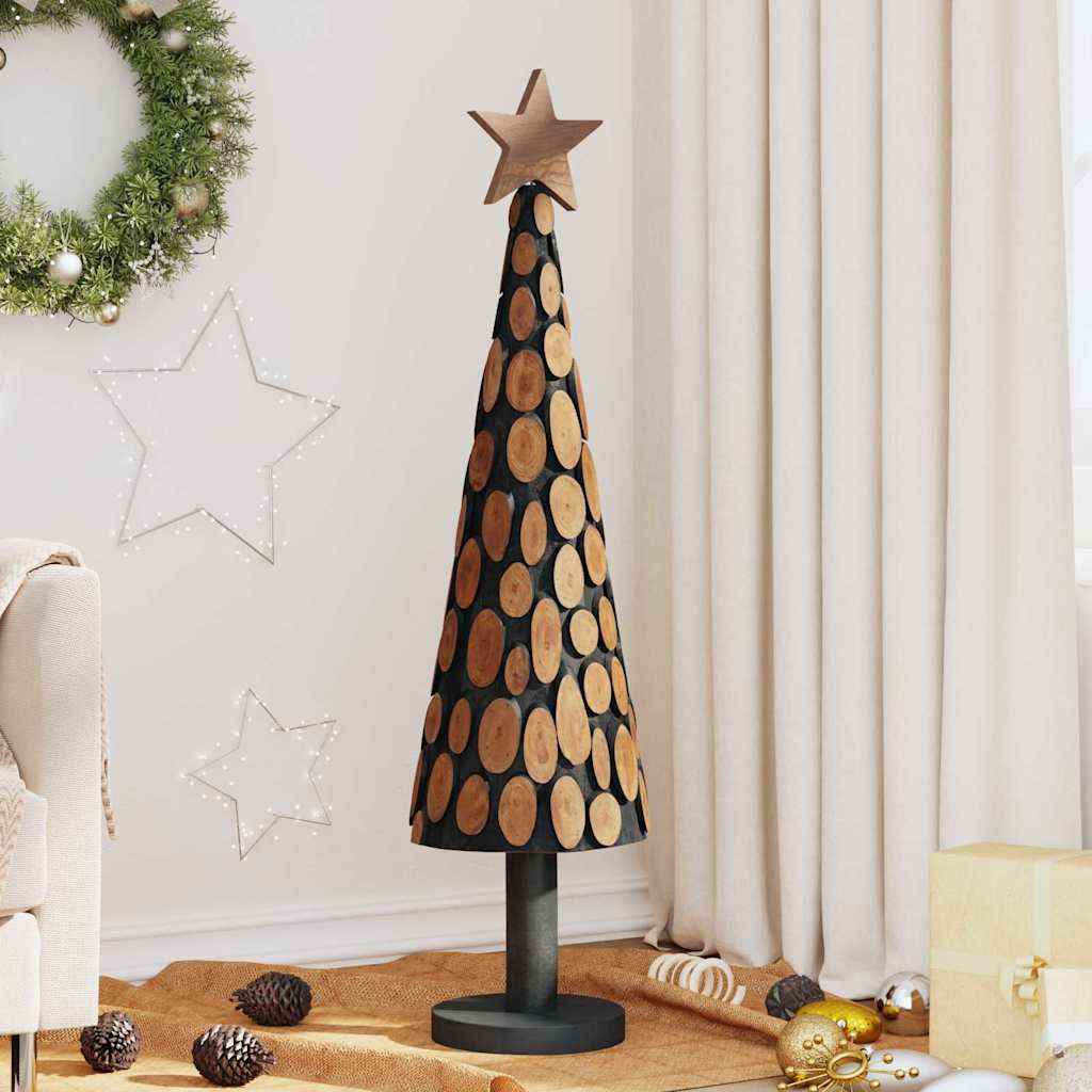 vidaXL Kerstboom met standaard Bruin 60 cm Massief teakhout