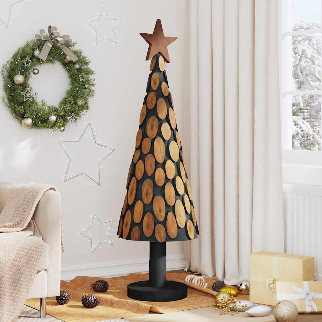 vidaXL Kerstboom met standaard Bruin 60 cm Massief teakhout