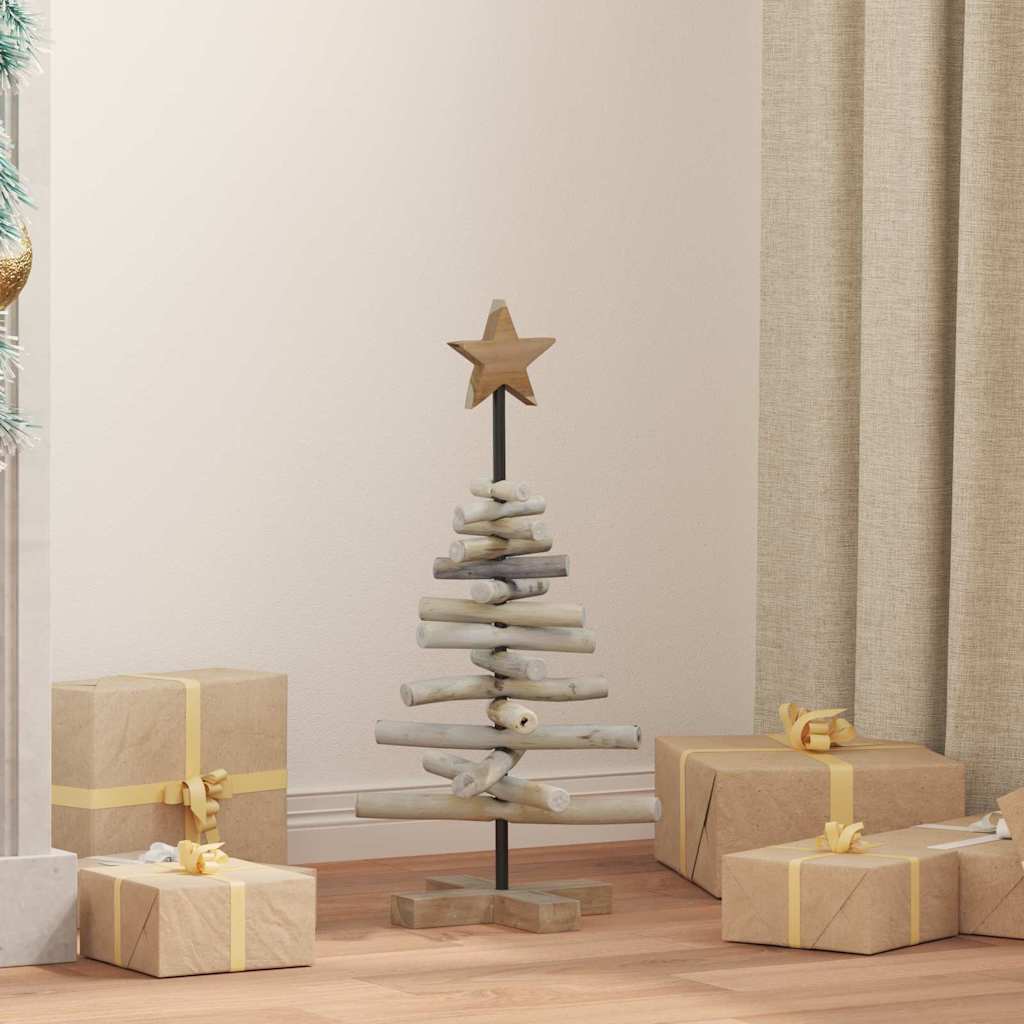 vidaXL Kerstboom met standaard Bruin 60 cm Massief teakhout