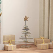 vidaXL Kerstboom met standaard Bruin 60 cm Massief teakhout