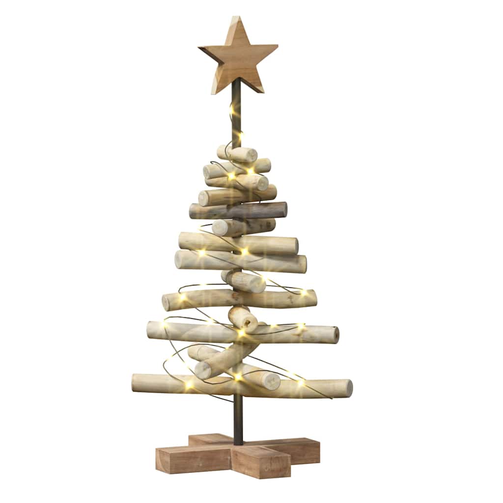 vidaXL Kerstboom met standaard Bruin 60 cm Massief teakhout
