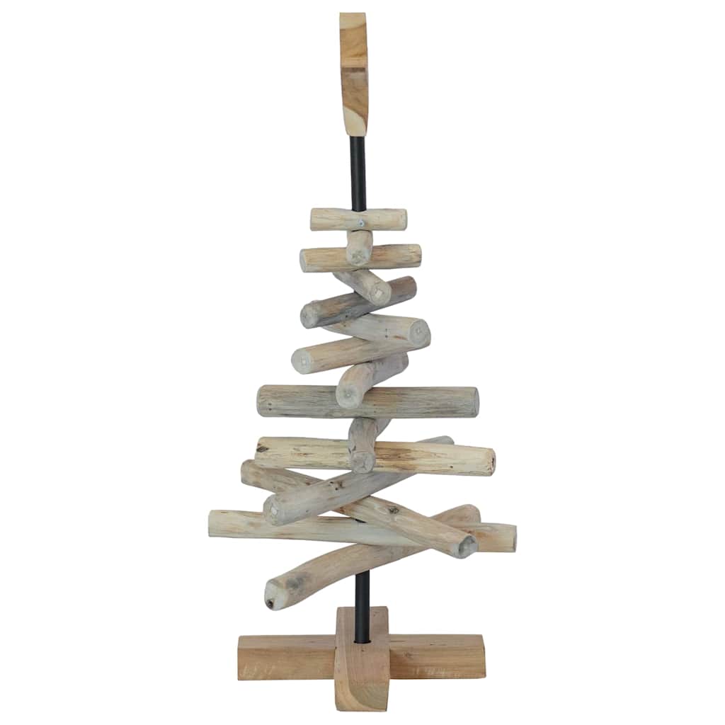 vidaXL Kerstboom met standaard Bruin 60 cm Massief teakhout