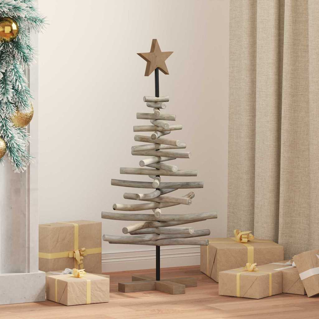 vidaXL Kerstboom met standaard Bruin 60 cm Massief teakhout