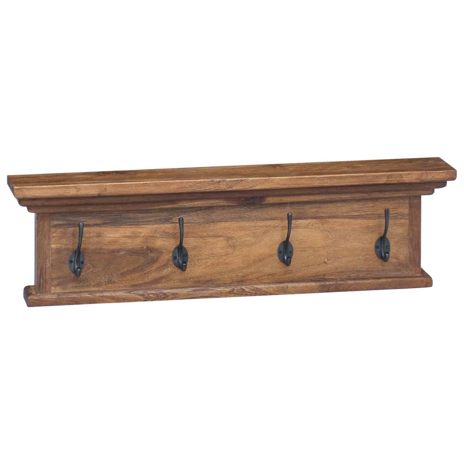 vidaXL Wand gemonteerde kapstok Wandgemonteerd Naturel 70 x 10 x 20 cm