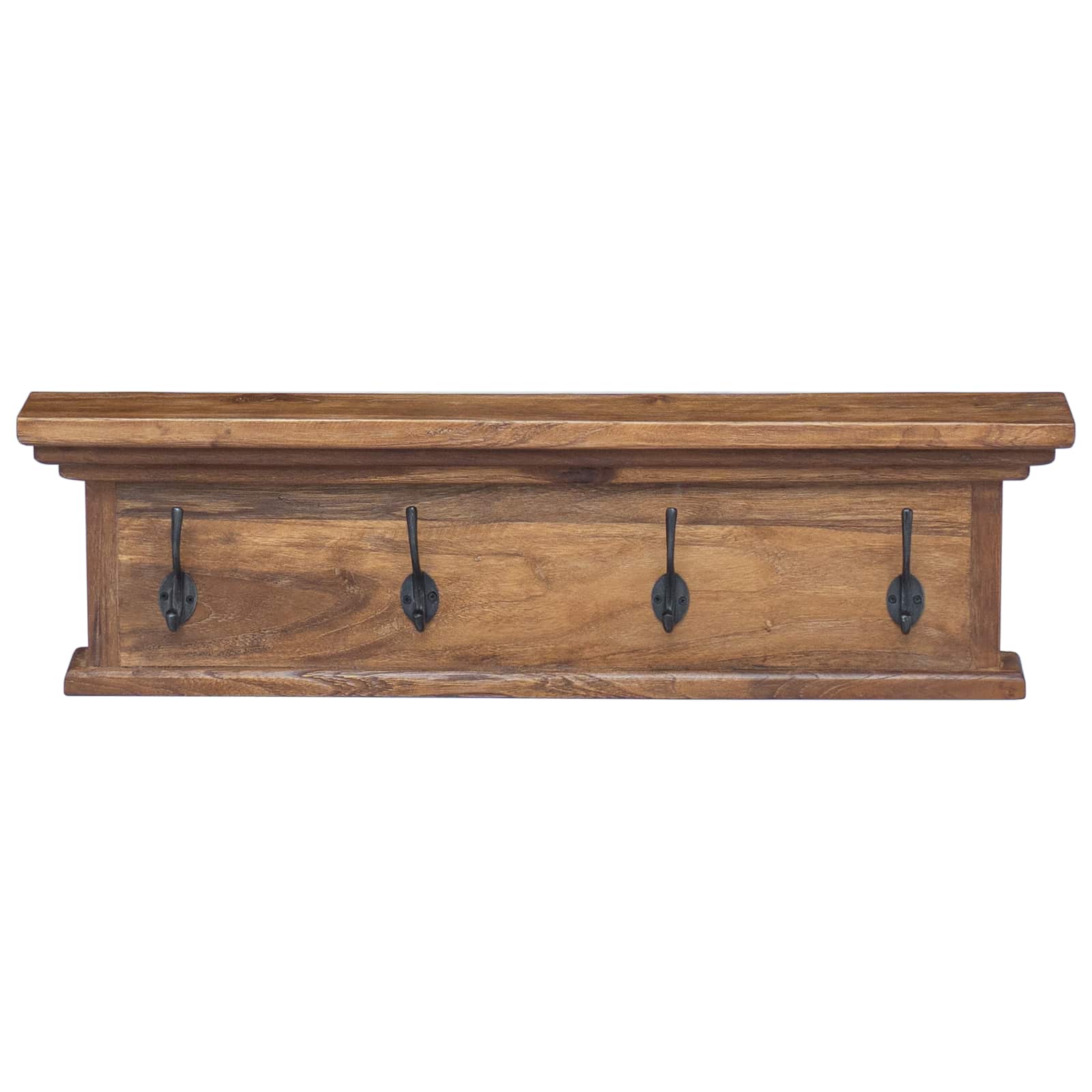 vidaXL Wand gemonteerde kapstok Wandgemonteerd Naturel 70 x 10 x 20 cm