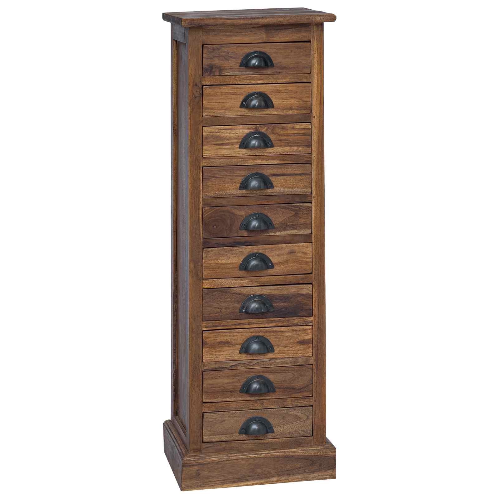 vidaXL Ladekast met lade Bruin 35,5 x 29,5 x 60 cm Massief Teakhout