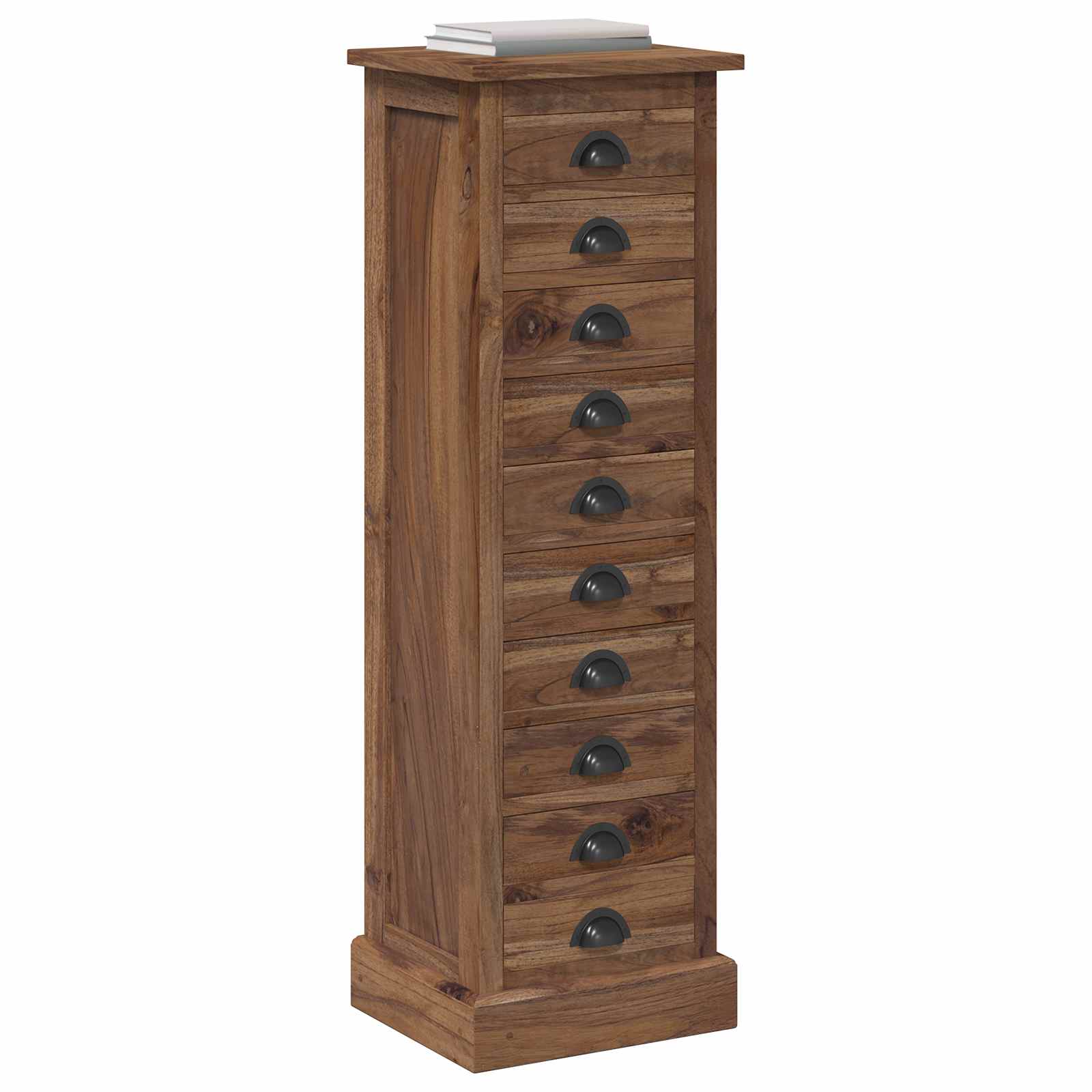 vidaXL Ladekast met lade Bruin 35,5 x 29,5 x 60 cm Massief Teakhout